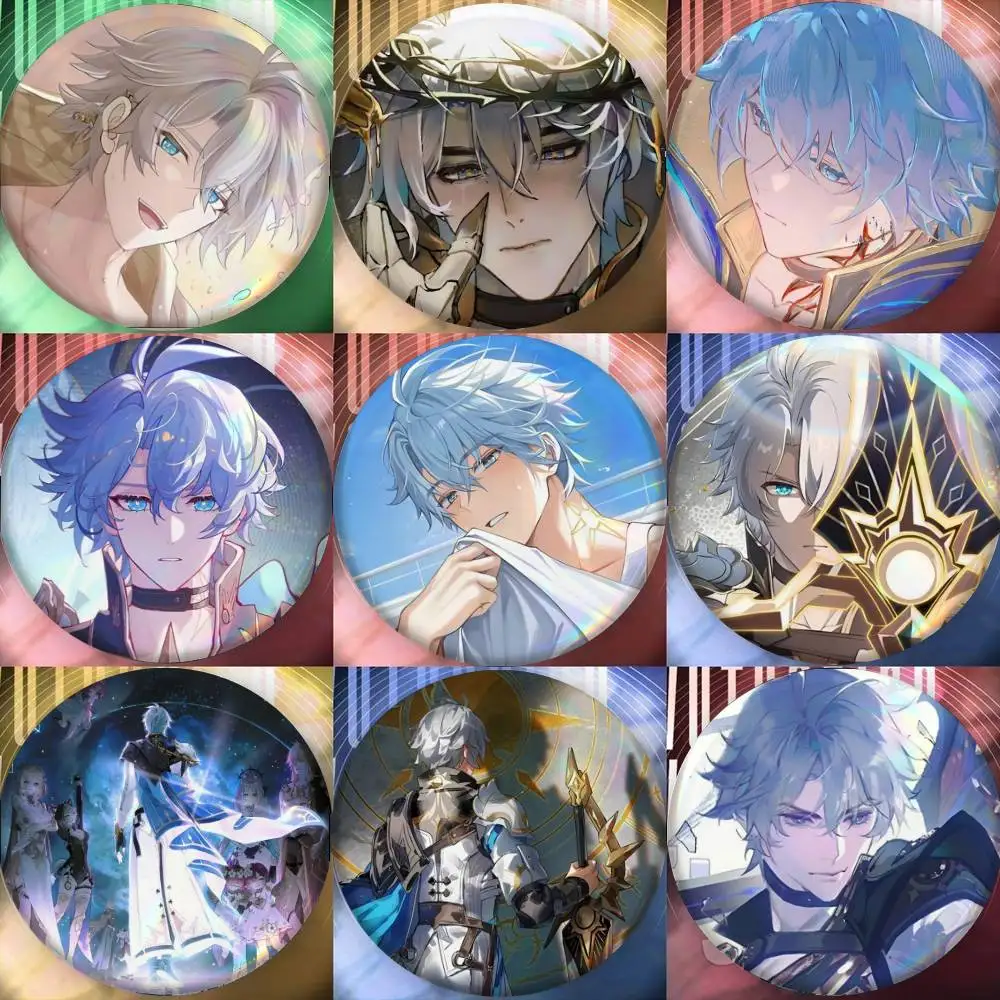 Phainon Honkai Star Rail Game Badge Tinplate Meme Round Brooch for Hat Bag Creative Lapel Jewelry Accessories Gifts