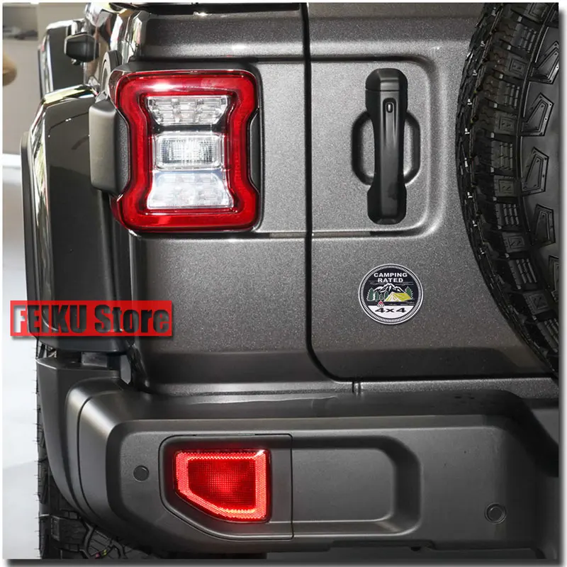 Offroad 4x4 Logo Aluminium Metall Auto Aufkleber Persönlichkeit Muster Geländewagen Allradantrieb Abzeichen Körper Aufkleber Zubehör