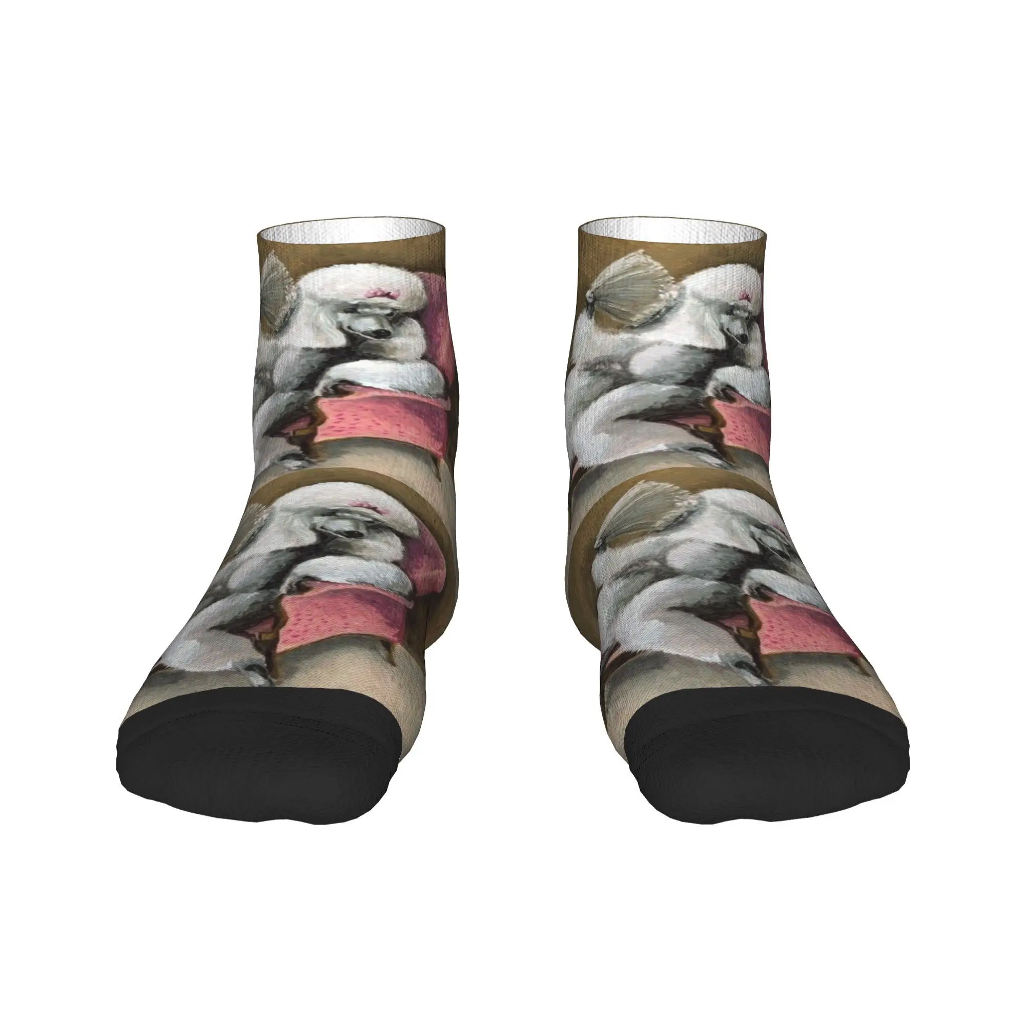 

Носки с милой собакой и пуделем, супер мягкие чулки в стиле Харадзюку, всесезонные носки, аксессуары для унисекс, рождественские подарки