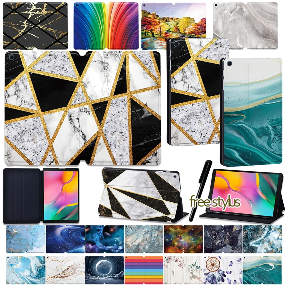 

For Samsung Galaxy Tab A 7.0/9.7/10.1/10.5/Tab E 9.6"/Tab S5e Tablet Folding Leather Stand Cover for Samsung Protective Shell