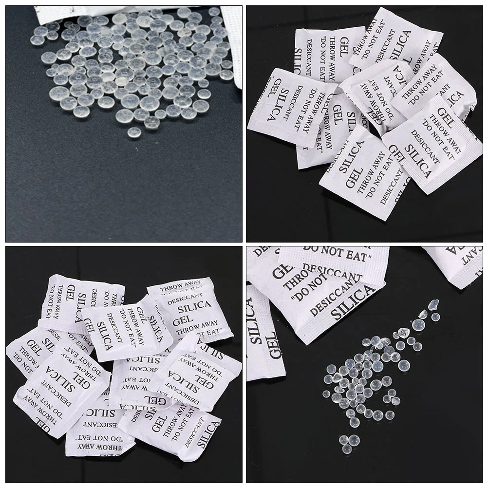 100 Pcs Silica Gel Desiccant Anti Packets Absorbent Bag Humidity Absorber Bags Efficient Powder Moisture Absorbers Absorbing