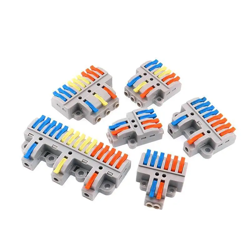 5 Stück Schnellverbinder für Kabel, Press-Typ, Beleuchtungsanschluss, 2 Eingänge, 4/6 Ausgänge, drei, 3, sechs, 6/9 – Detail 11
