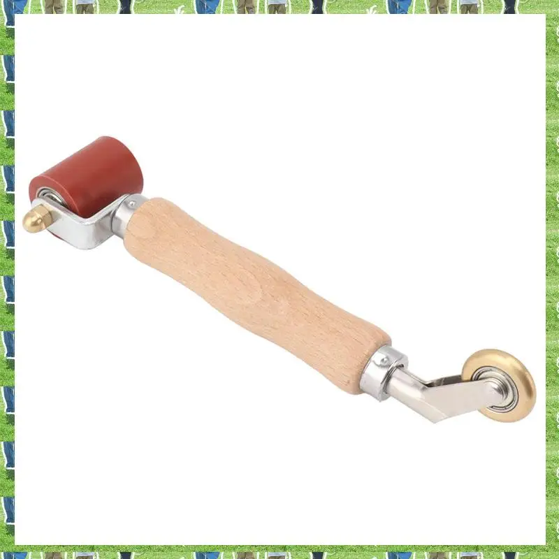 FTS 40 мм ролик для обоев, стальной ролик для швов, деревянная ручка, силиконовый ролик для швов, латунное колесо двойного назначения для сварки ПВХ, прочный