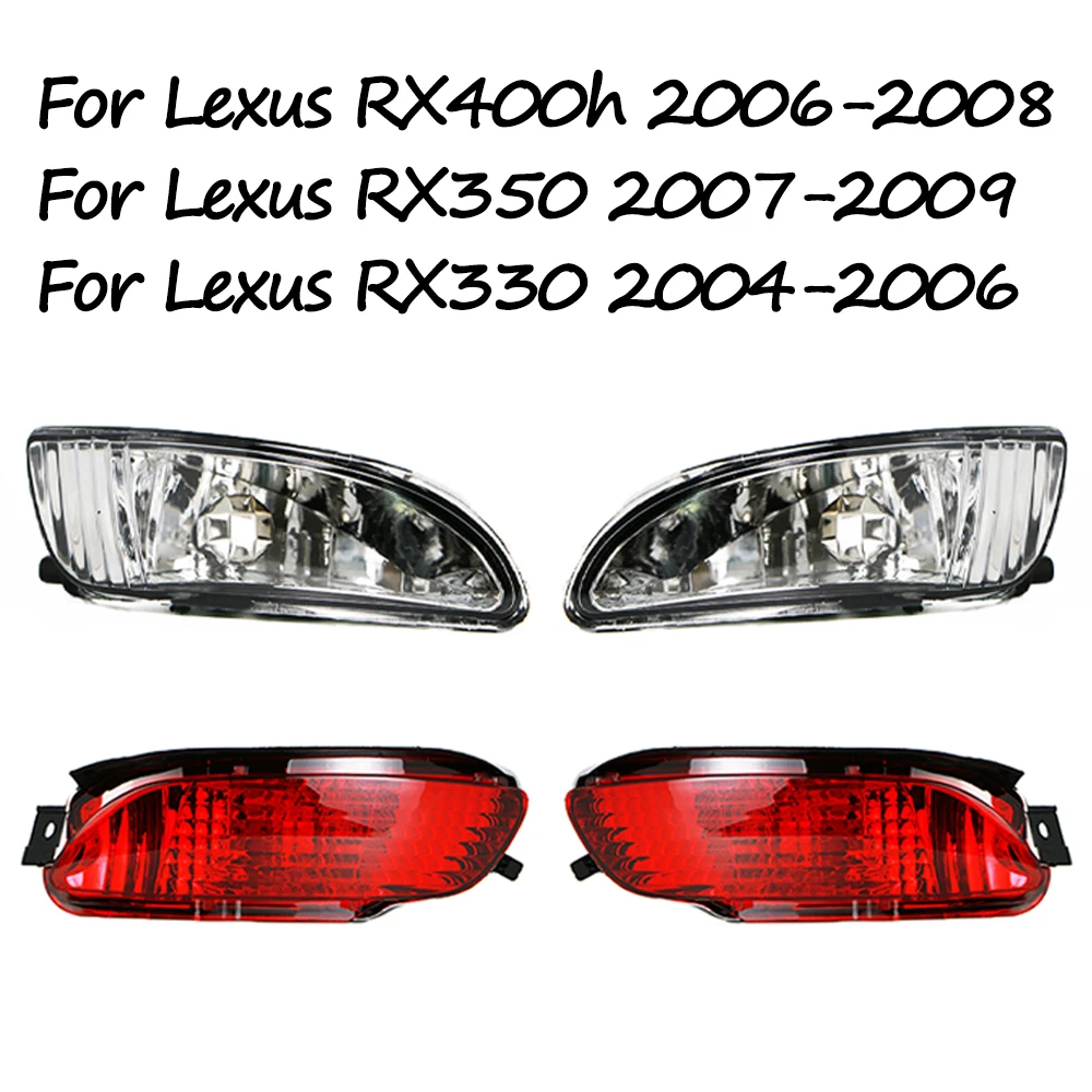 

Противотуманные фары для Lexus RX330 RX350 RX400h 2004-2009 годов выпуска, передние и задние противотуманки, задние фонари в бампер