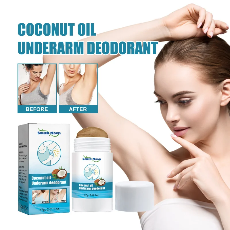 

Natural Underarm Care Balm - Coconut & Sage Oil Formula, Helps Control Odor & Sweat, Fresh Scent, Gentle & Portable