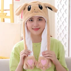 Cartoon Pokemon Kawaii Cute Eevee Cap Decorative Winter Protection Hat Caps For Boy Girl Toys Gift