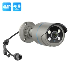 Techage – caméra de Surveillance extérieure IP POE 4MP, dispositif de sécurité intelligent, étanche IP66, avec Audio bidirectionnel et détection faciale