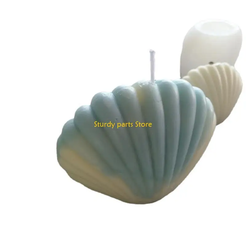 97QC 3D océano para caparazón jabón silicona con vela Hacer molde molde caramelo para fondant Decoración para