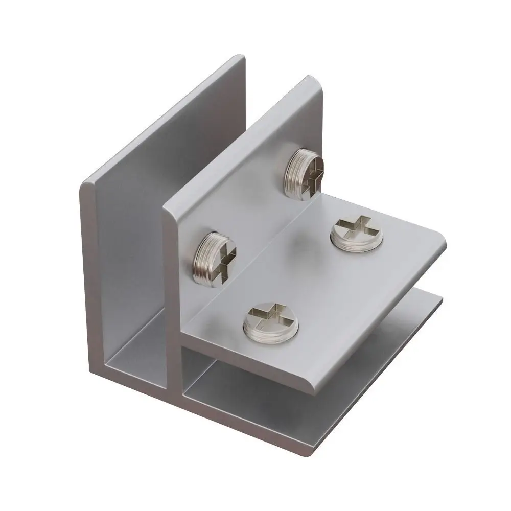 

2pcs 90/180 Degrees L Shape Fixed Glass Clamp Mirror Clip Shelf Holder Showcase Combination Connecting for 5-20mm Glass Fitting