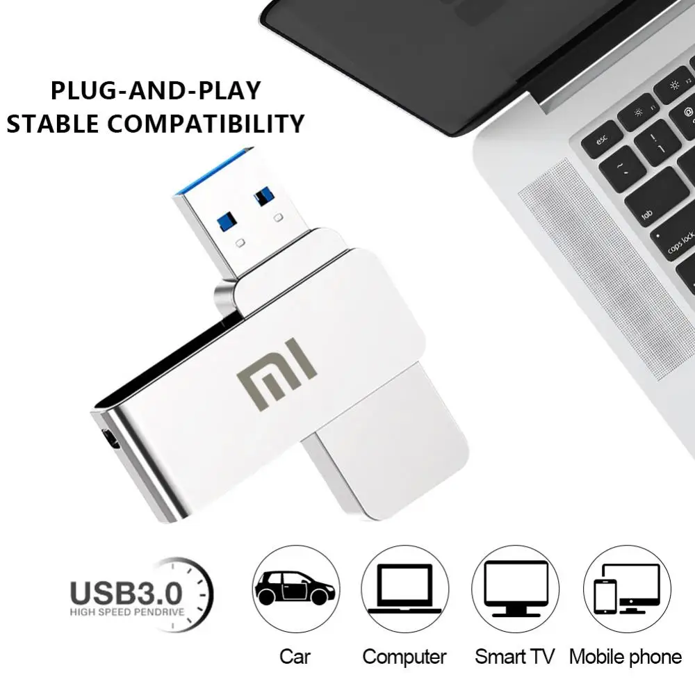 Xiaomi-unidad Flash de Metal USB 3,0 de alta velocidad, memoria USB portátil de gran capacidad, transferencia de archivos, disco U impermeable para pc, 16TB, 8TB