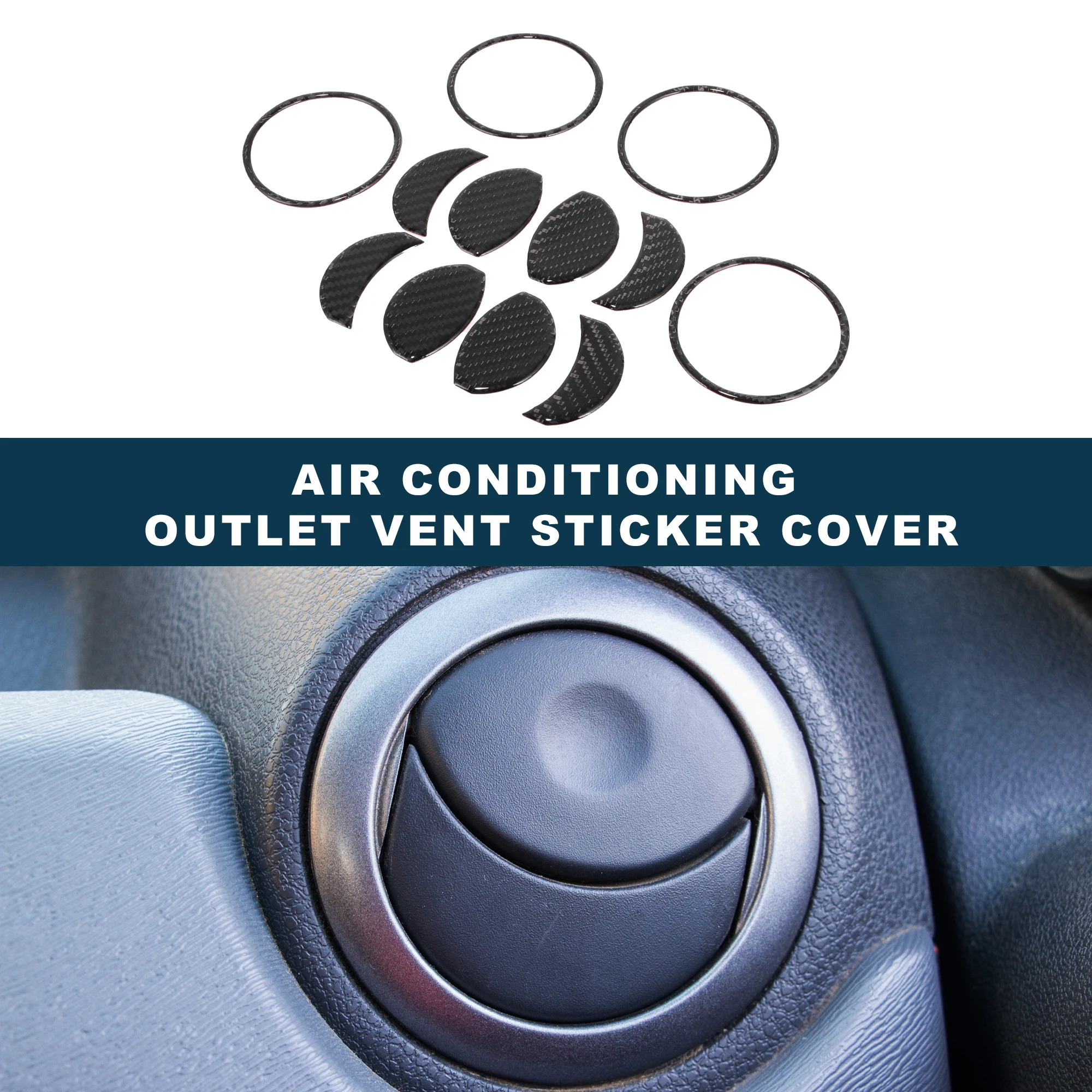 

UXCELL Air Conditioning Outlet Vent Sticker Cover for Toyota Tacoma 2016-2023 4 Set