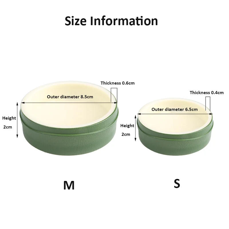 Small Reptile Food Water Bowl Plate Dish for Tortoise Corn Snake Crawl Pet Drinking and Eating Lizard Feeding Tray