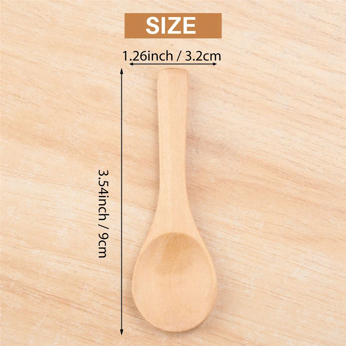 

A010 50 Pieces of Small Wooden Spoon Mini Natural Spoon Wood Honey Teaspoon for Kitchen (Mixed Color)