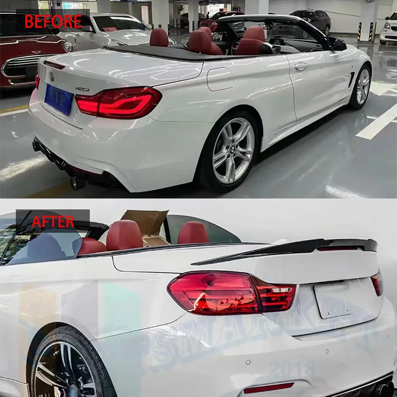 M4 Style Black Spoiler Wing For BMW 2013-2019 4-series F33 Spoiler Top Wings Black Lip Body Kit Splitter Trunk Trim Car Accessor