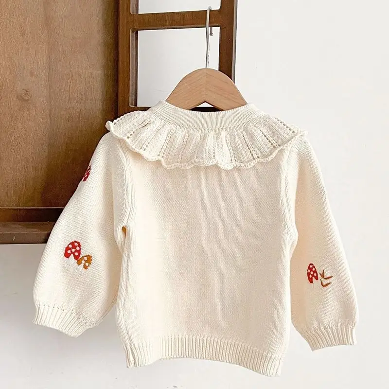 Toddler Baby Clothes Spring and Autumn Clothing Girl Knitted Sweater Jacket Children's Princess Sweater Top