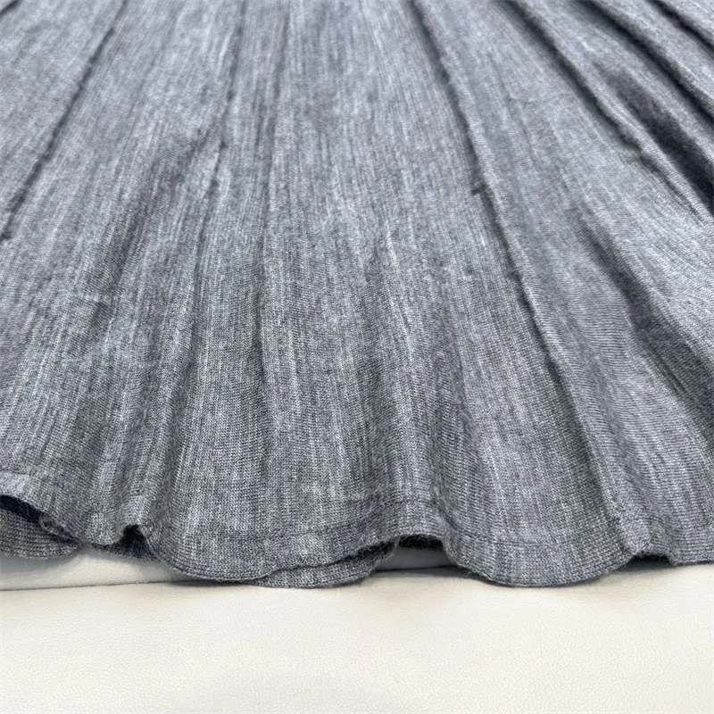 Women's dress New elastic knitted sleeveless long dress for summer 2026 Asymmetric women's casual dress 100% wool Party dresses - Image 6