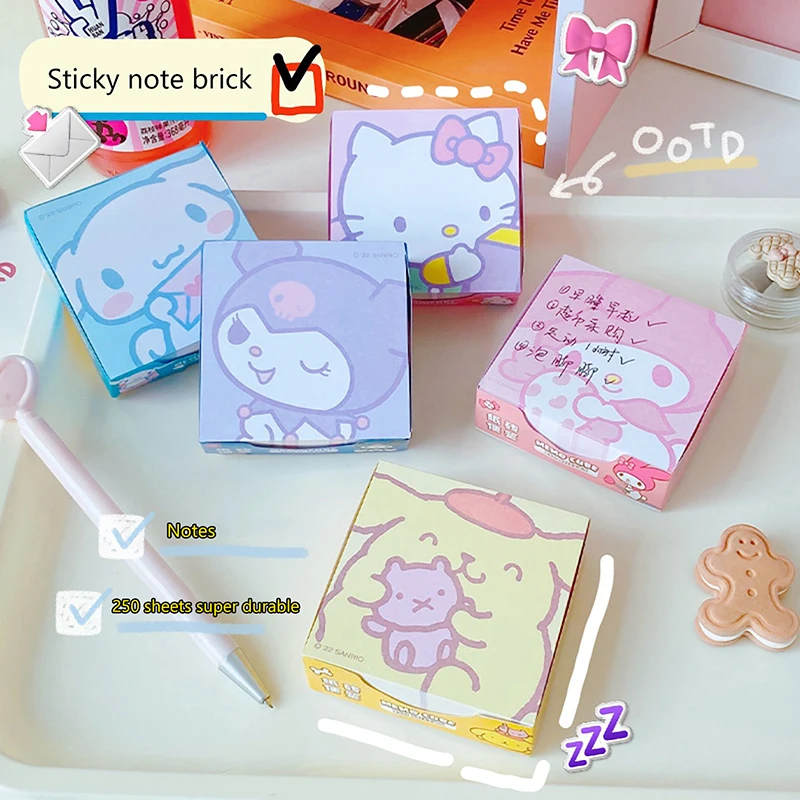 Cartoon Creative Note Paper Message Stickers Kawaii Lovely Anime N Times Sticky Notes Student Notepad Stationery School Supplies