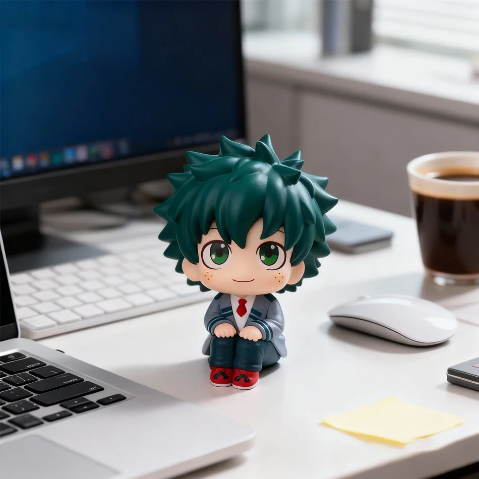 Bestseller! Super Cute Chibi Academy-Style PVC Figures (Izuku Midoriya / Katsuki Bakugo / Shoto Todoroki) – Collectible Toy view 5
