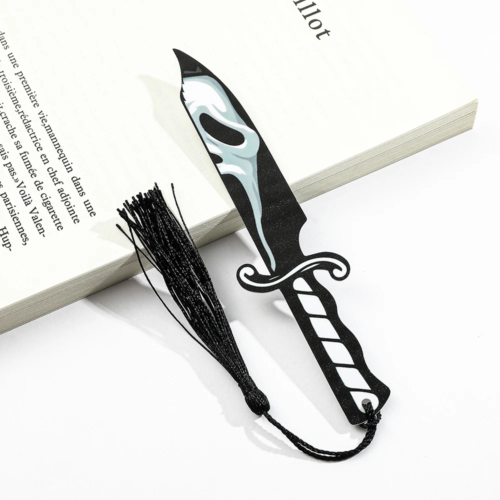 Anime Horror Killer Bookmarks Fruit Knife Series Bookmarks Acrylic for Book Lovers Gifts for Fans Reading Markers