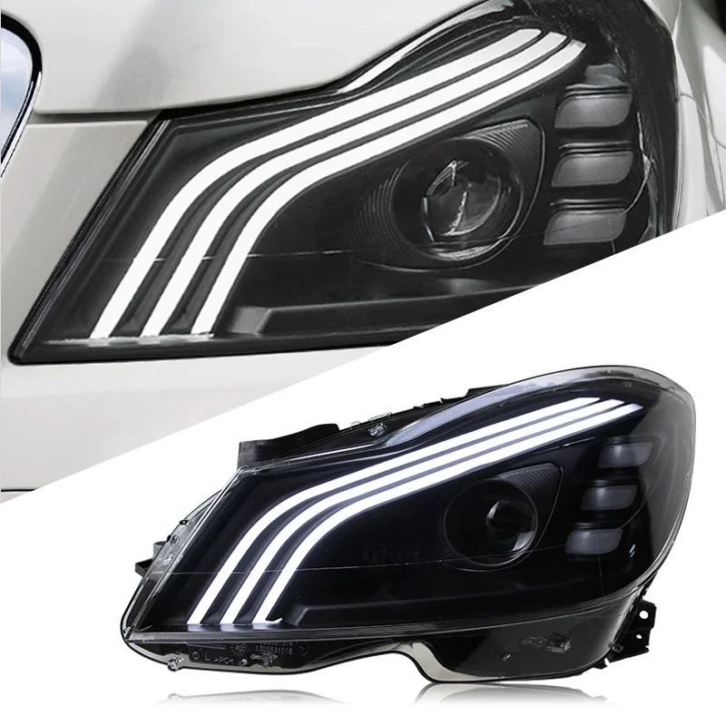 

Car LED Headlight Light Assemblies For Benz C-Class W204 2011-2014 Auto Fog DRL Brake Turn Signal Lamp Plug and Play