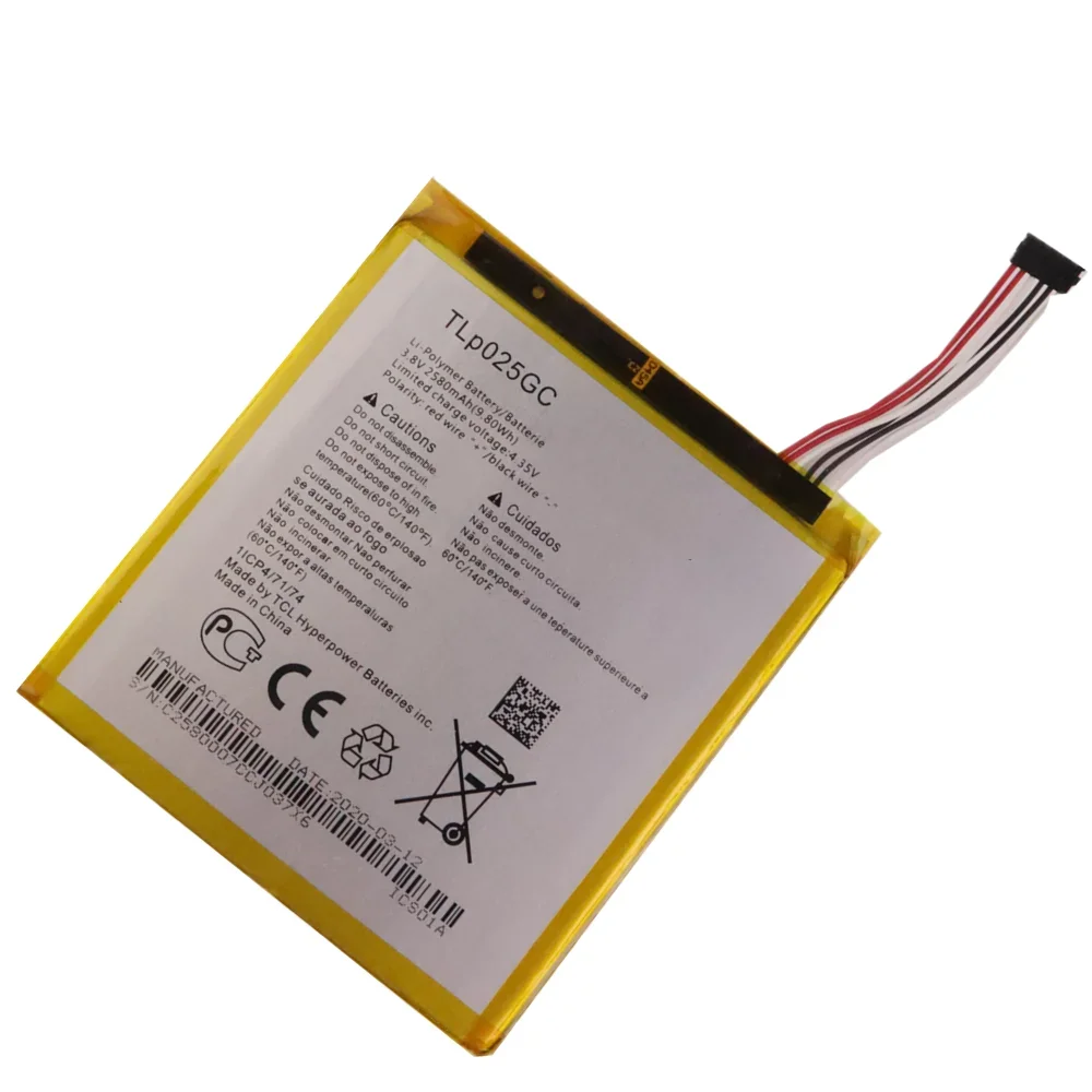 High Capacity 2580mAh TLP025GC Battery For Alcatel One Touch Pixi 4 (7