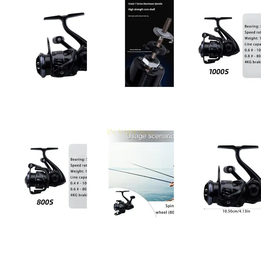 

M5TC вращающиеся рыболовные катушки 5.2: 1 Скалочки с высокой скоростью углеродные рыболовные катушки