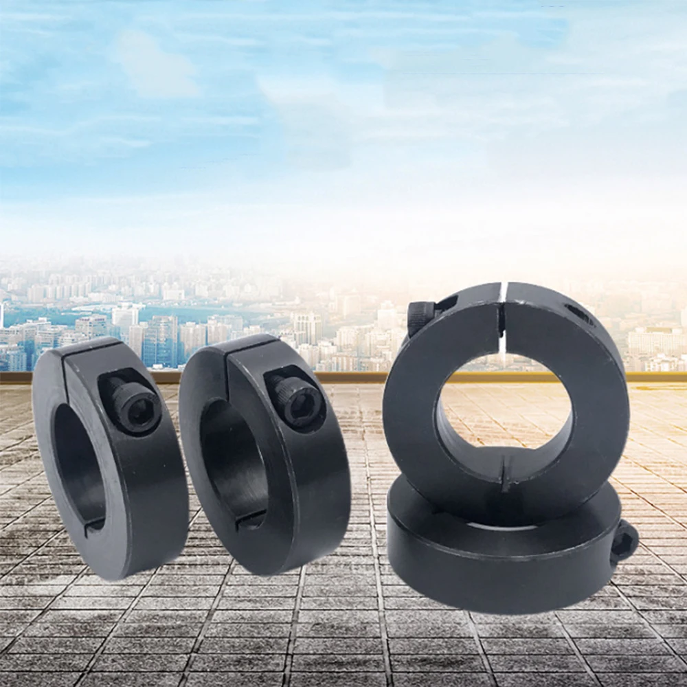 1/3pcs Inner Diameter 6 8 10 12 16 20 25 30 35 40 - 100mm Carbon 45 Steel Opening Fixing Sleeve Retaining Ring Optical Axis