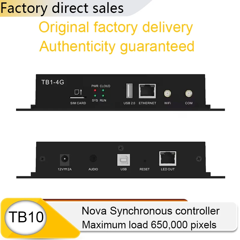 Novastar Upgraded TB10 Multimedia Player Box USB Port WiFi LED Full Color Display Asynchronous Controller With 650,000 Pixels
