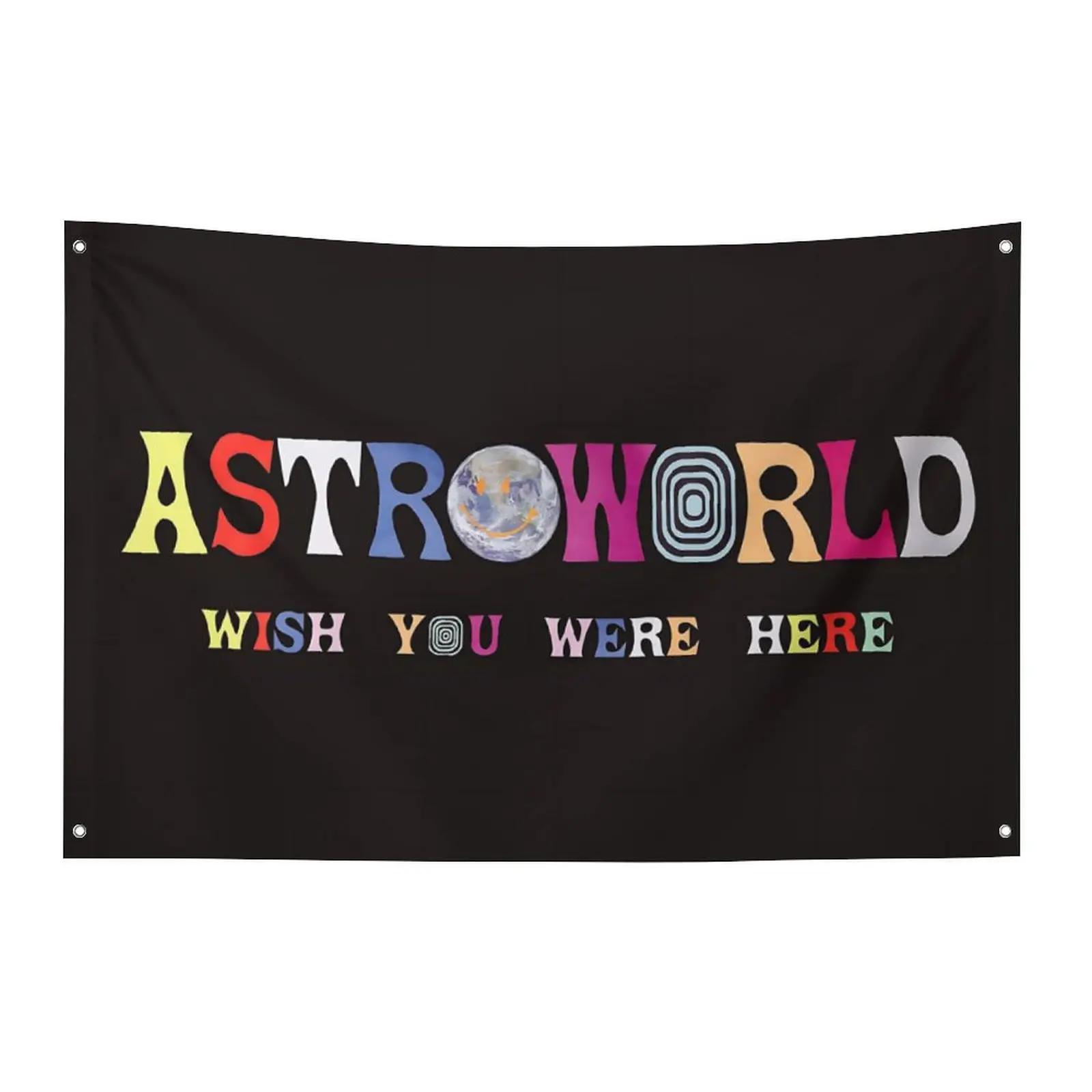 Bandera de Astroworld negra, pancarta de bandera de 3x5 pies, bandera de pared de cueva para hombre, decoración de dormitorio universitario, puertas traseras, regalo para fiestas, decoraciones al aire libre, Flaga