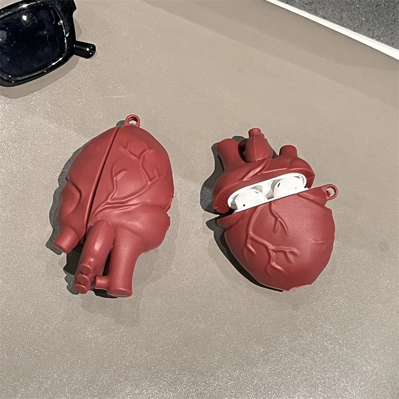 Custodia rossa per cuore umano per Apple AirPods 2 Cover di 3 generazione per AirPods Pro 2nd Gen Air Pods protettivo