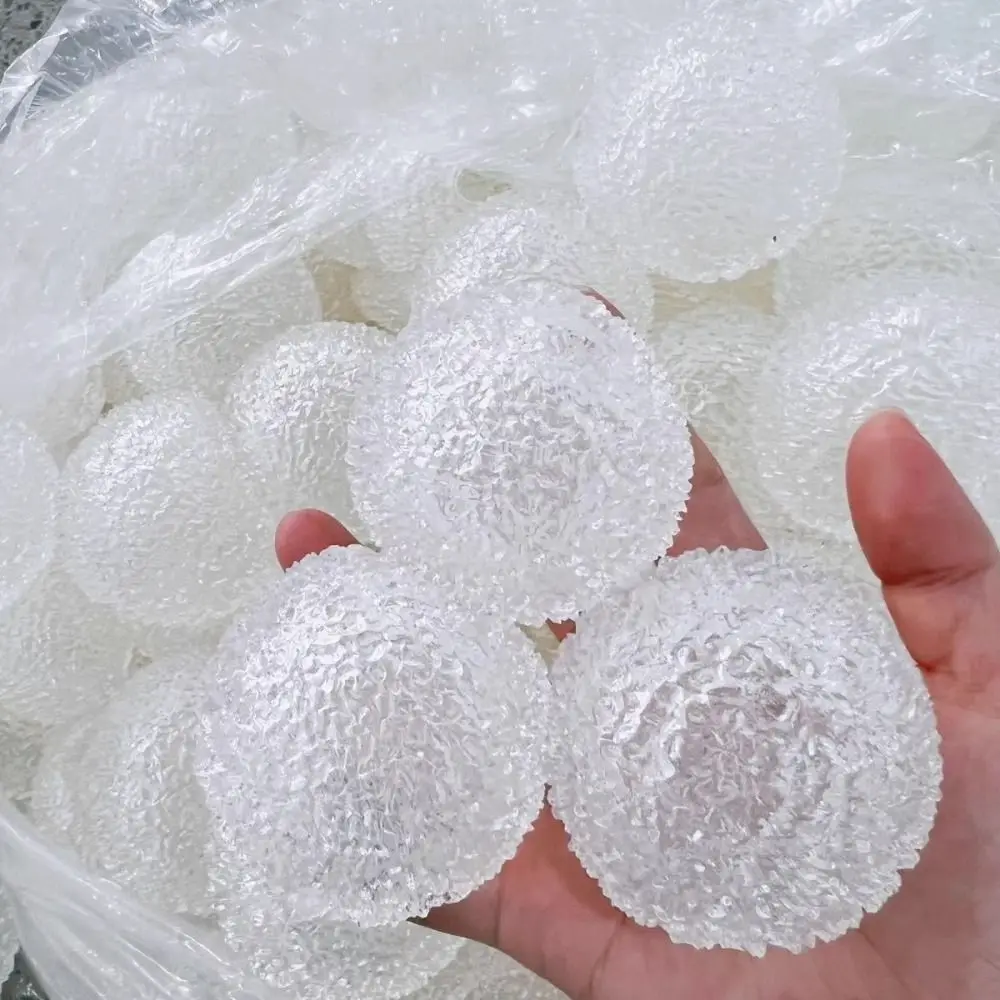 Transparent DIY Coconut Oil Stress Ball Shell with Lid Handheld Squeeze Ball Shell Cute Soft Shell Crystal Textured DIY Craft