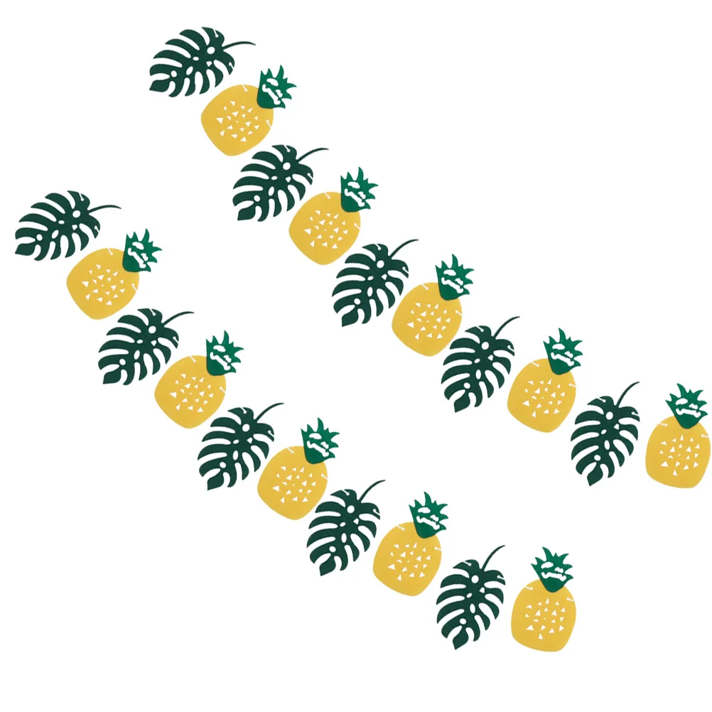 

2 Sets Decor Felt Cloth Banner Baby Green Palm Leaf Party Jungle Decorations Decorations Tropical Hawaiian Theme