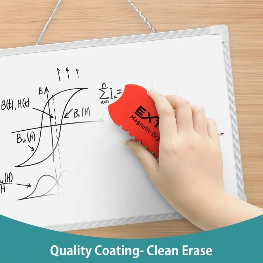 Dry Erase Board 9 x 12 Magnetic With Marker 2 Pack Double Sided Small White Board for Mini