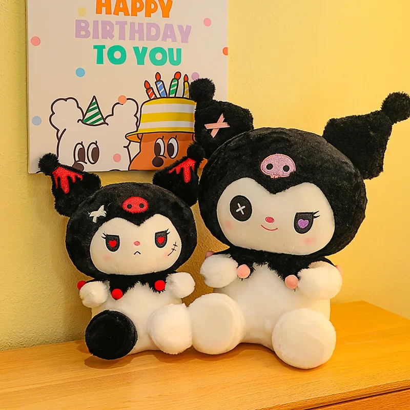 Sanrio Nuovo Modello Diavolo Kuromi Giocattoli di Peluche Cuscini per Dormire per Bambini Panno di Peluche Bambole Cuscini per Dormire per Ragazze Bambole