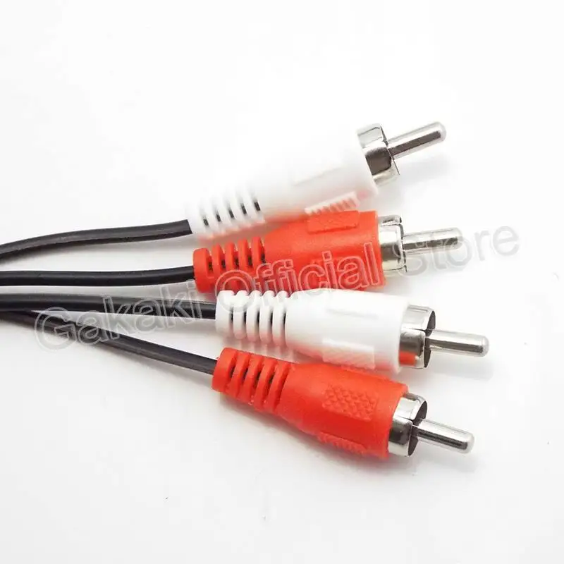 Dual RCA Stecker auf 2 RCA Stecker Kabel Stereo Audio Kabel AV für DVD TV CD Sound Verstärker – Detail 5