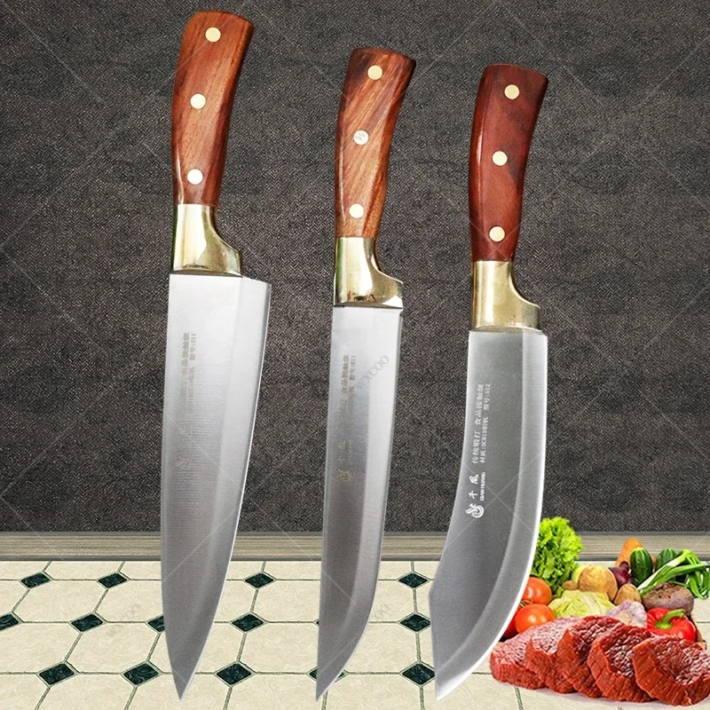 Kitchen Chef Cleaver Knife Set 5Cr15Mov Stainless Steel Fish Fruit Boning Knives Professional Butcher Meat Slicing Knife