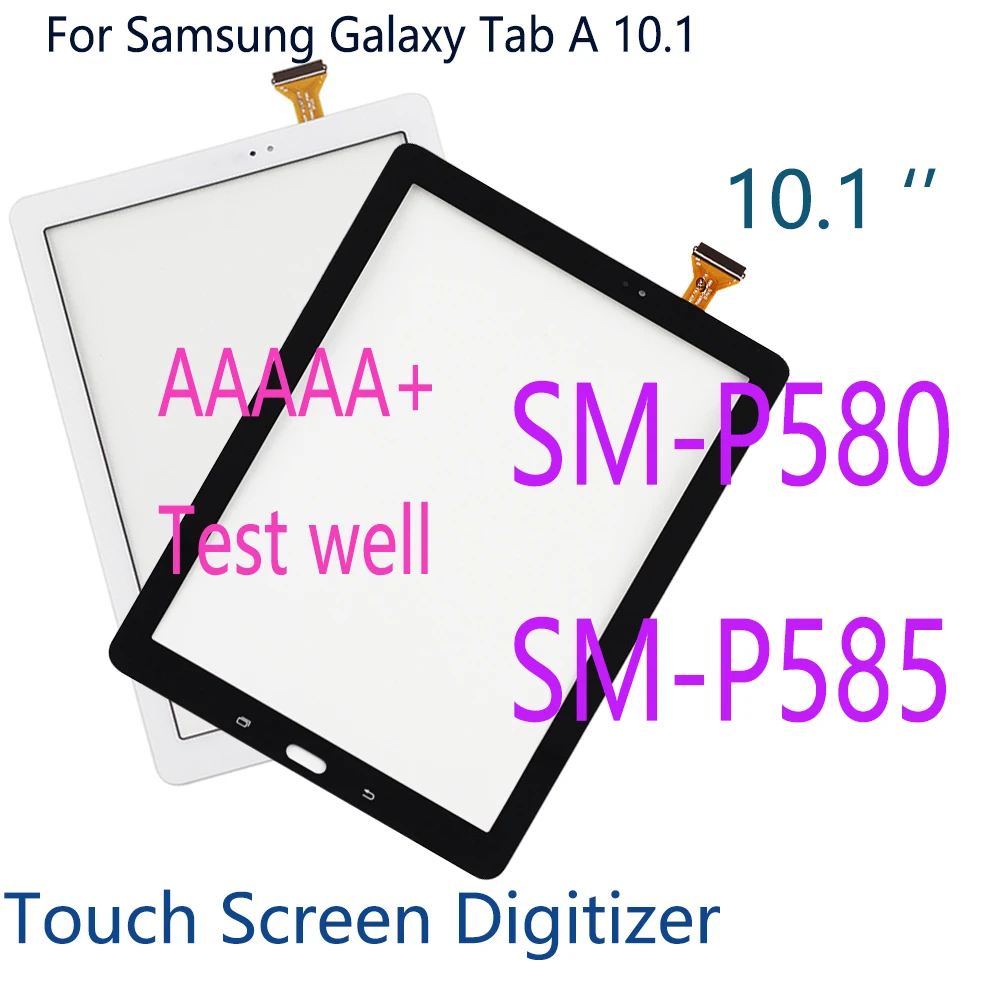 TESTED Touch Panel For Samsung Galaxy Tab A 10.1 P585 P580 Touch Screen Digitizer Glass Panel SM-P580 SM-P585 Screen