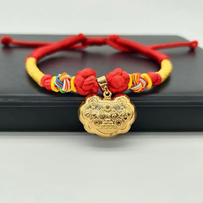 Chinese Traditional Cat Collar Handmade Red Rope Braided Collar Adjustable Lucky Bless Woven Kitten Collars Pets Puppy Dogs