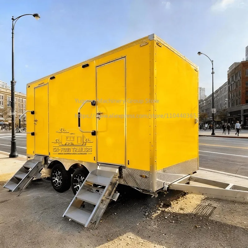 Picture 5: Portable Bathroom Trailer with Enclosed Restroom and Handwashing Station for Event and Site Settings