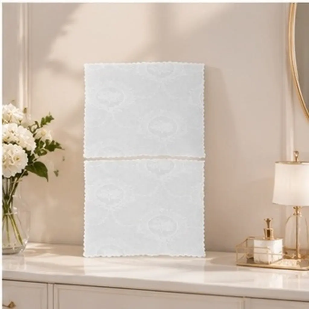 2Pcs Premium Lace Mirror Cover for Vanity Dressing Table Makeup Mirror Scratch Protection Stylish European Design Easy Clean