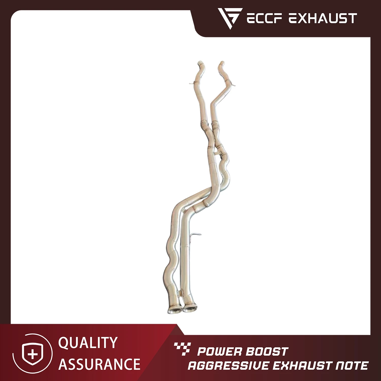 

ECCF 70mm Resonated Twist Mid-Pipe for BMW M3 M4 F80 F82 S55 3.0T Sporty Exhaust Sound