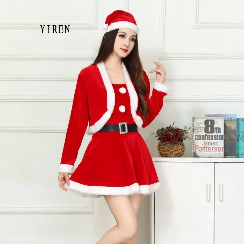 New fashion Miss Claus suit women Christmas fancy party dress sexy outfits Santa sweetheart cosplay Santa costumes