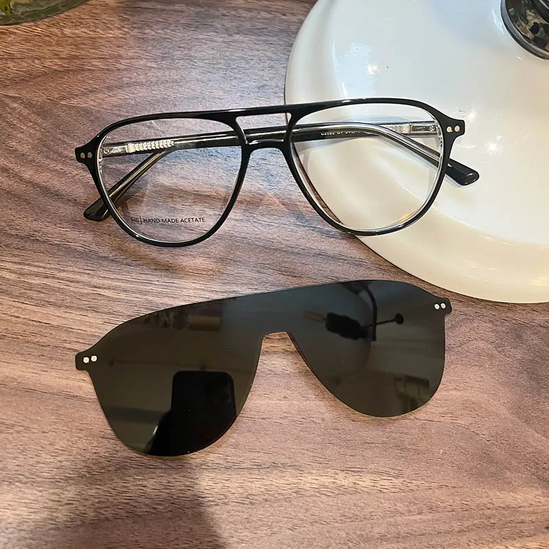 Ceofy Men Clips Magnetic Polarized Sunglasses Optical Fashion Glasses Frame Stylish Brand Design Men Eyeglasses