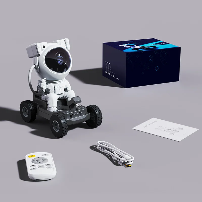 جديد القمر روفر السماء المرصعة بالنجوم ضوء الإسقاط رائد الفضاء بجانب السرير ضوء الليل الحلي الراقية أفضل هدية للأطفال