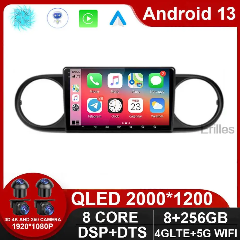 Android 13 Carplay For Toyota Corolla Rumion Tacoma Navigation GPS Car Radio Multimedia Video Player Stereo Autoradio NO DVD