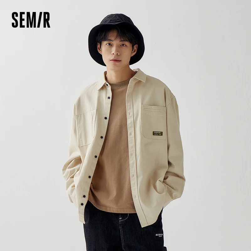 Semir 2023 Men Shirt Long-sleeved Shirt Autumn New Oversize Trendy Commuter Shirt Jacket for Men