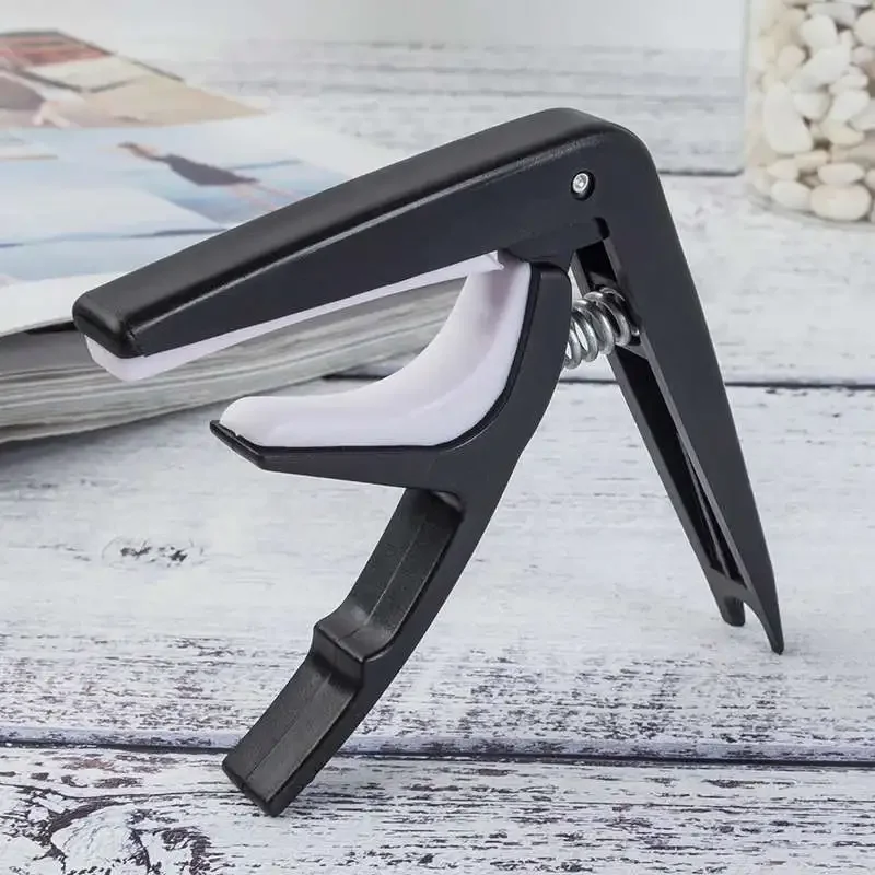 Universal Acoustic Guitar Capo Clip Plastic Metal Clamp with Changing Strings Tools for Wood Classic Electric Guitar and Ukulele