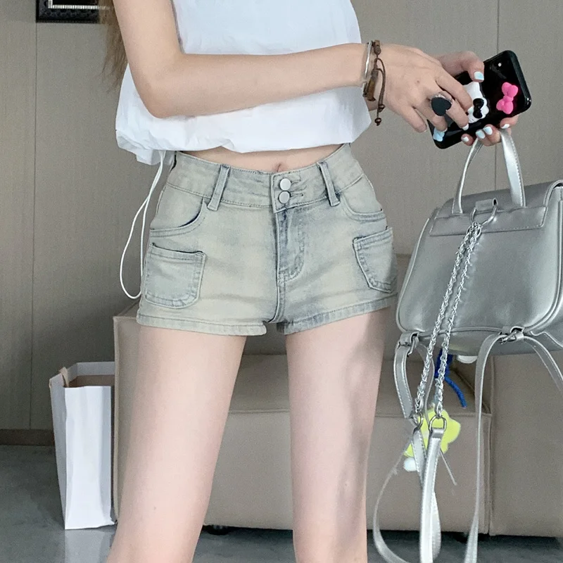 Shorts Womens Black High Waist Minimalist Style Slimming Straight Leg Chic Soft Comfortable Simple Elegant Solid Color 