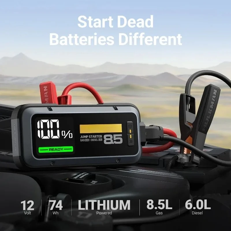 

3.3" Display,USB-C Power Pack,5 authenticity guarantee Smart Jump Starter,12V Portable Car Battery Booster
