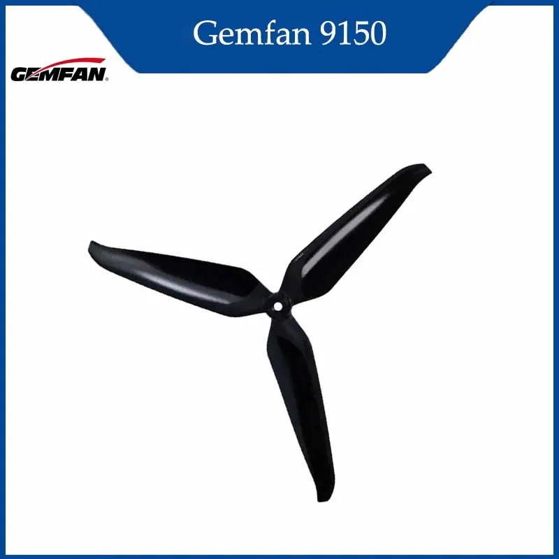 

Gemfan 9150 9-дюймовый 3-лопастной нейлоновый пропеллер из стекловолокна, оптимизированный для высотных FPV-дронов, 2 пары радиоуправляемых деталей